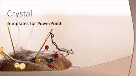  Presentation with field - Slide set featuring pin-cushion-shallow-depth background and a  colored foreground