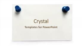  Presentation with blank - PPT theme having pin note - blank label fastened with blue background and a  colored foreground