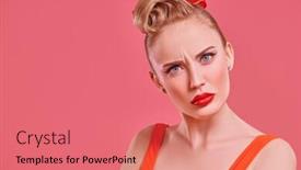  Presentation with beauty - PPT layouts consisting of pin-up-beauty-concept-pretty background and a coral colored foreground