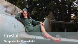  Presentation with timer - Slide deck consisting of pin-up model in ww2 background and a gray colored foreground