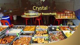  Presentation with street food - Presentation theme with pinang-island-14-january-2017 background and a tawny brown colored foreground