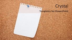  Presentation with pinboard - Audience pleasing PPT theme consisting of pinboard - blank notepad paper on cork backdrop and a coral colored foreground