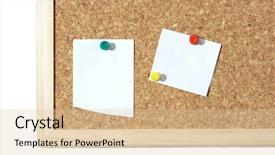  Presentation with pinboard - Audience pleasing presentation consisting of pinboard - blank papers on a board backdrop and a lemonade colored foreground