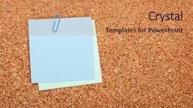  Presentation with pinboard - PPT theme with pinboard - blank postit note on cork background and a  colored foreground