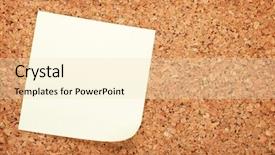  Presentation with pinboard - Presentation theme consisting of pinboard - blank postit note on cork background and a lemonade colored foreground