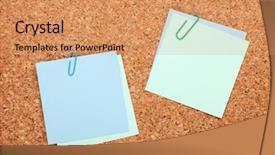  Presentation with pinboard - Cool new slide deck with pinboard - blank postit notes on cork backdrop and a coral colored foreground