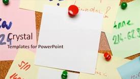  Presentation with pinboard - PPT theme enhanced with pinboard - blank sheet of paper pinned background and a lemonade colored foreground