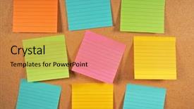  Presentation with bulletin board - Amazing presentation theme having pinboard - bulletin board notes backdrop and a gold colored foreground