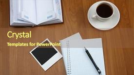  Presentation with pinboard - Cool new presentation design with pinboard - photo and cup of coffee backdrop and a tawny brown colored foreground