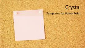  Presentation with corkboard - Slides featuring pinboard - pink clear sticker pined background and a yellow colored foreground