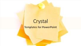  Presentation with yellow - Presentation theme featuring pinboard - yellow small memo attached background and a blonde colored foreground