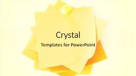  Presentation with yellow - Presentation theme featuring pinboard - yellow small memo attached background and a blonde colored foreground