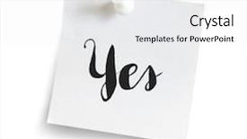  Presentation with pinboard - Beautiful PPT theme featuring pinboard - yes note isolated backdrop and a  colored foreground