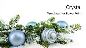  Presentation with snow tree - Cool new slides with pine branches and snow backdrop and a  colored foreground