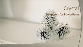  Presentation with pine cone - Amazing slide set having pine-cone-as-decorative-elemnet backdrop and a lemonade colored foreground