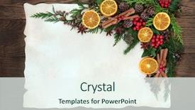  Presentation with christmas holly - Theme having pine cones - christmas abstract background border background and a sky blue colored foreground