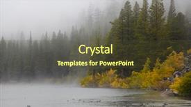  Presentation with rainy day - Colorful theme enhanced with pine forest - mammoth lakes landscape backdrop and a tawny brown colored foreground