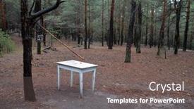  Presentation with pine forest - Audience pleasing slide deck consisting of pine-forest-in-kiev-region backdrop and a gray colored foreground