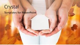  Presentation with holding hands - Amazing presentation theme having pine tree 3d - digital composite of autumn couple backdrop and a coral colored foreground