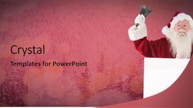  Presentation with composite - Slides enhanced with pine tree 3d - digital composite of santa holding background and a coral colored foreground