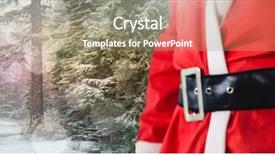  Presentation with winter landscape winter tree - Presentation theme with pine tree 3d - digital composite of santa background and a  colored foreground