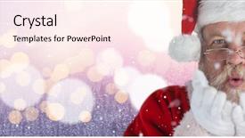  Presentation with composite - Cool new presentation with pine tree 3d - digital composite of santa backdrop and a pink colored foreground