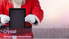  Presentation with winter landscape winter tree - Cool new presentation theme with pine tree 3d - digital composite of santa backdrop and a tawny brown colored foreground