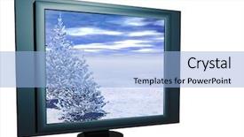  Presentation with surreal - Presentation design with pine tree 3d - surreal winter view background and a  colored foreground