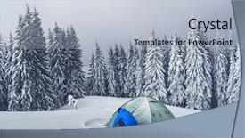  Presentation with winter landscape winter tree - Slides featuring pine tree forest amazing winter background and a light blue colored foreground