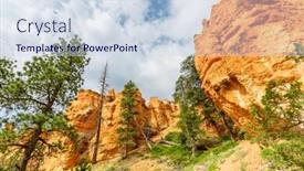  Presentation with pine forest - PPT theme enhanced with pine-tree-forest-at-bryce background and a sky blue colored foreground