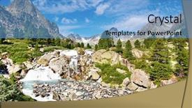  Presentation with pine trees - PPT theme having pine trees fall - mountain landscape background and a light blue colored foreground