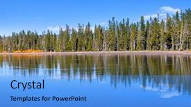  Presentation with shenandoah national park big meadows - Colorful slide deck enhanced with pine trees fall - perfect reflections in yellowstone national backdrop and a light blue colored foreground