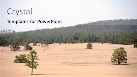  Presentation with pine trees - Amazing slide deck having pine-trees-growing backdrop and a sky blue colored foreground