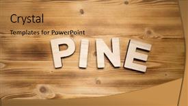  Presentation with wooden building blocks - PPT layouts with pine word made with building background and a yellow colored foreground