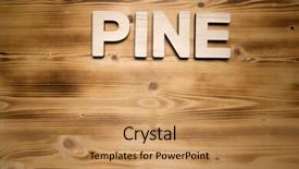  Presentation with wooden building blocks - PPT theme having pine word made with building background and a coral colored foreground