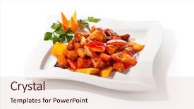  Presentation with pineapple - Slide set with pineapple deep fried in sour background and a lemonade colored foreground