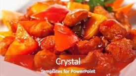  Presentation with pineapple - PPT theme with pineapple deep fried in sour background and a crimson colored foreground