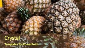 Presentation with pineapple - Presentation having pineapple fruit at traditional marketplace background and a  colored foreground