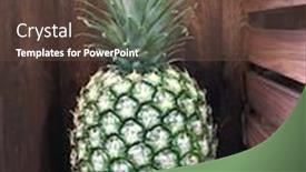  Presentation with pineapple - Presentation design enhanced with pineapple-isolated-one-whole-pineapple background and a tawny brown colored foreground