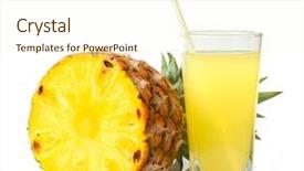  Presentation with juice nature detox cleanse - Audience pleasing slide deck consisting of pineapple juice backdrop and a cream colored foreground