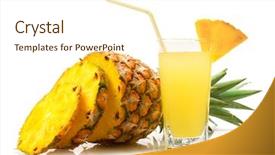  Presentation with pineapple - Audience pleasing slides consisting of pineapple juice backdrop and a cream colored foreground