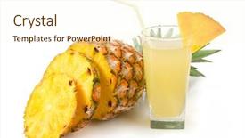  Presentation with pineapple - Audience pleasing slides consisting of tropical jugos - pineapple juice backdrop and a  colored foreground