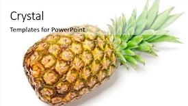  Presentation with pineapple - Colorful slides enhanced with pineapple on a white background backdrop and a white colored foreground