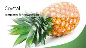  Presentation with pineapple - Beautiful PPT theme featuring pineapple on white background backdrop and a white colored foreground