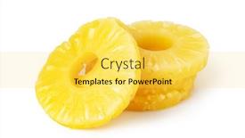  Presentation with pineapple - Audience pleasing theme consisting of pineapple-slice-isolated-on-white backdrop and a yellow colored foreground