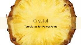  Presentation with dry pineapple close up many - Cool new presentation with pineapple-slice-isolated-on-white backdrop and a yellow colored foreground