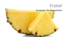  Presentation with pineapple - Cool new slides with pineapple slices isolated on white backdrop and a white colored foreground