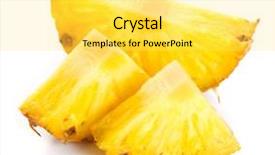  Presentation with vat value added tax isolated - Theme with pineapple slices isolated on white background and a yellow colored foreground