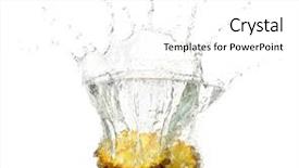  Presentation with pineapple - Amazing presentation theme having pineapple splashes into the water backdrop and a white colored foreground