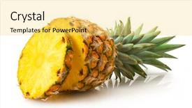  Presentation with pineapple - Presentation theme with pineapple background and a yellow colored foreground